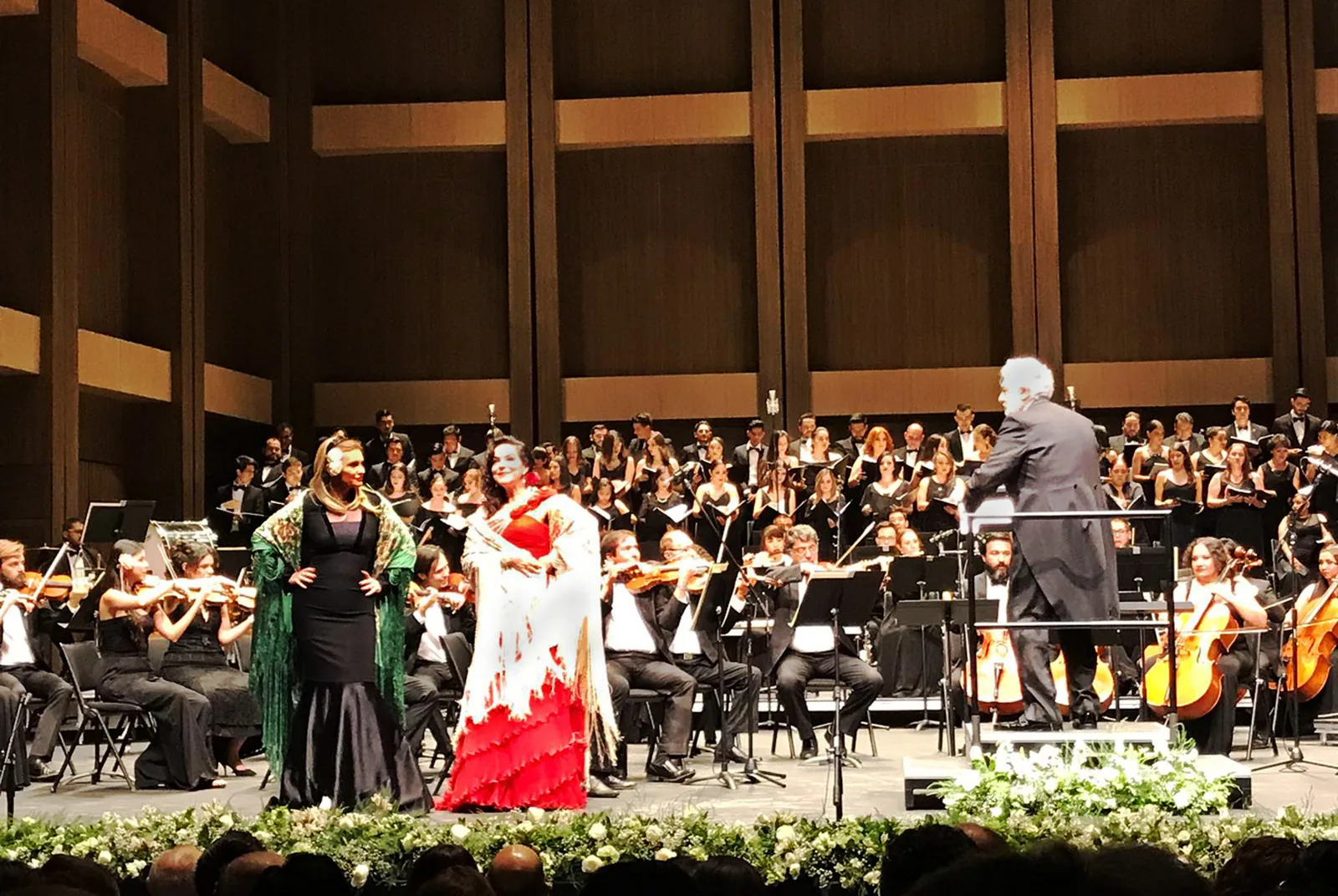 Concierto del I Encuentro Internacional de Zarzuela, con orquesta y coro en escena